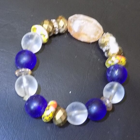 Hand Made West African Glass Beads - Picture 3 of 11